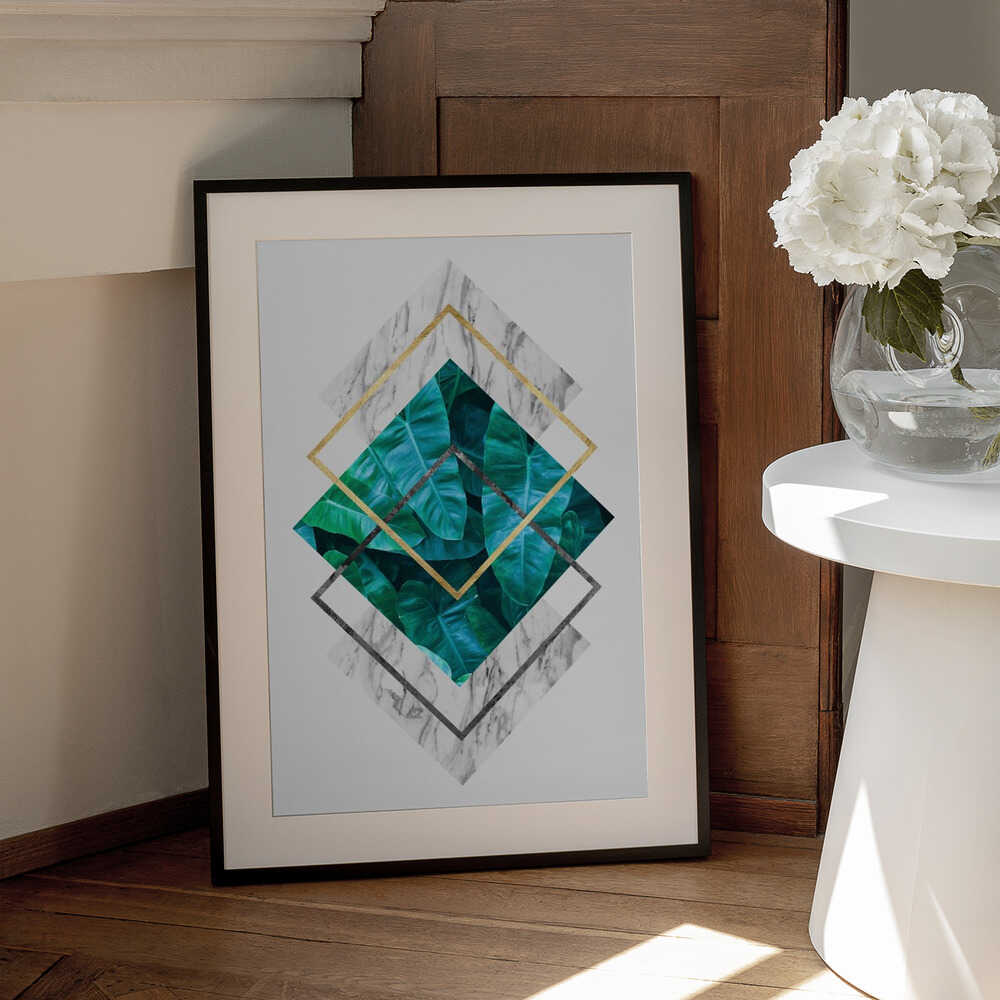 Wall art Botanical and geometric Shape