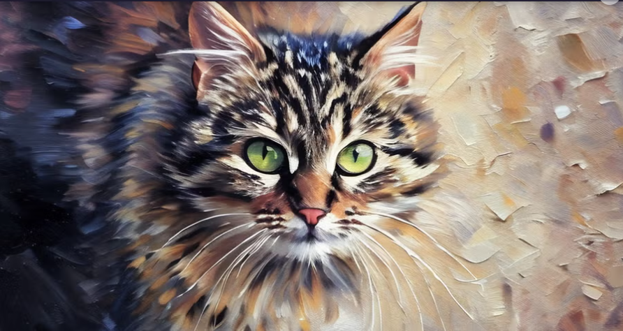 Displays the Paint effect on a photo