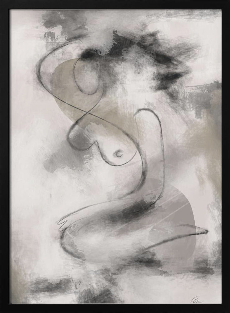 Resting Wall Artwork In Black Floating Frame