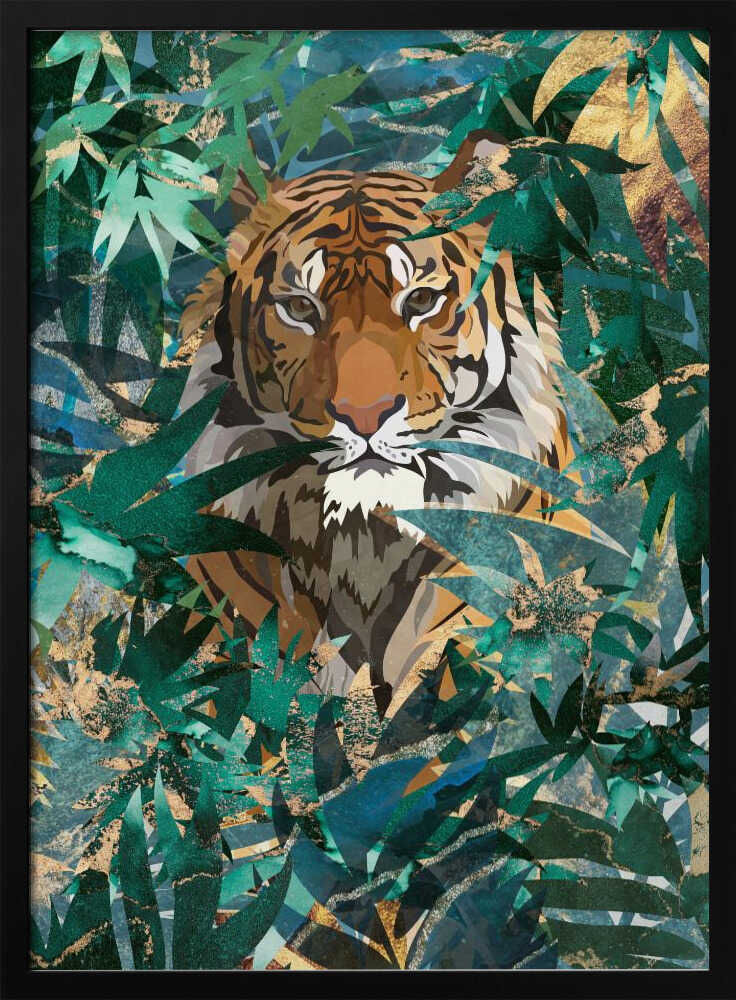 Wall art Tiger in the jungle 2