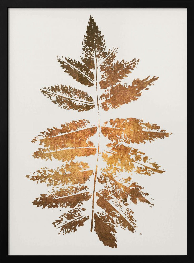 Wall art Oak Leaf Print (gold)