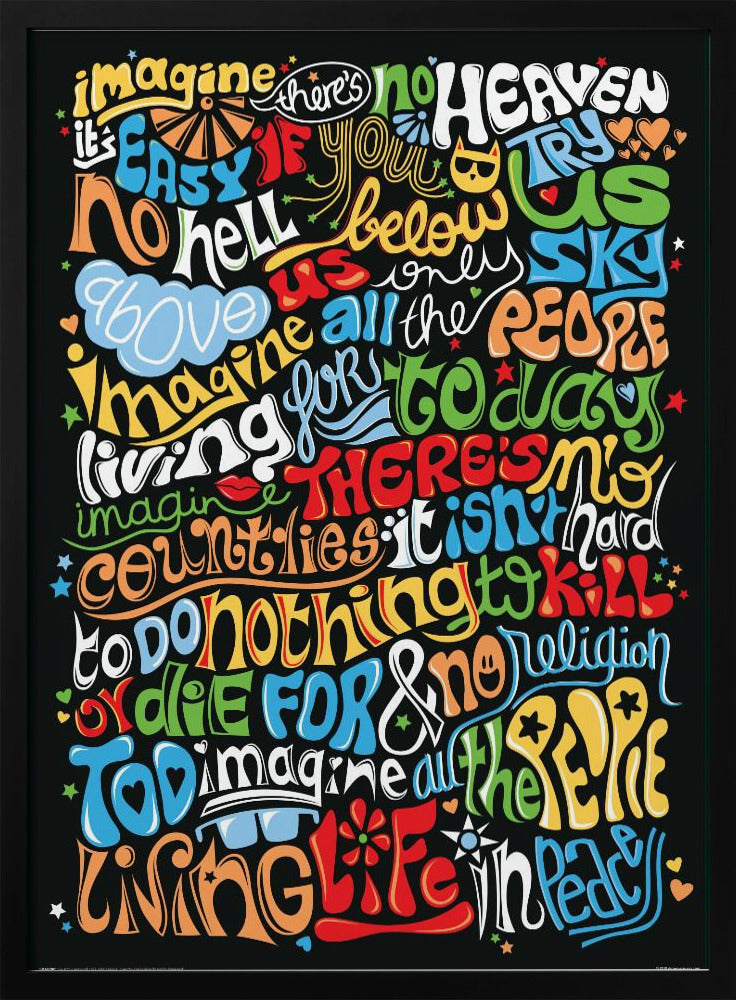 Imagine Wall Artwork In White Floating Frame