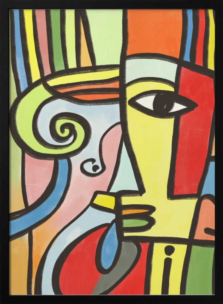 Wall art Colorful Geometric Shapes And Bold Lines