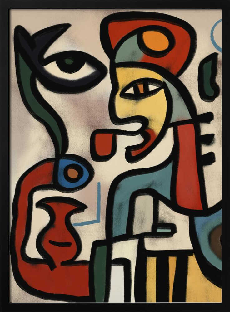 Abstract Visions – abstract wall art, black frame view