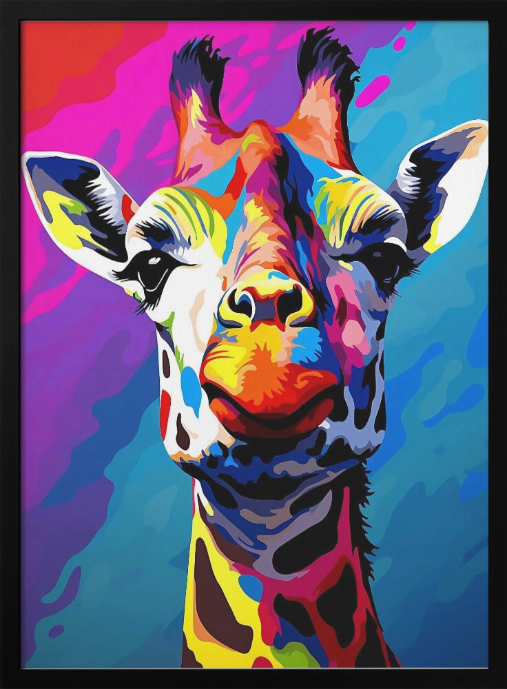 Abstract Art Canvas Print-wall-art-giraffe-pop-art-24X36
