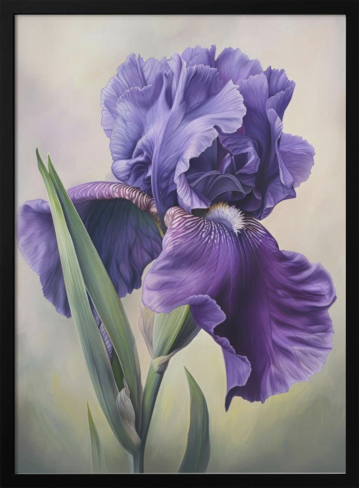 Wall art Iris Fl 112 36X48inch In Black Floating Frame