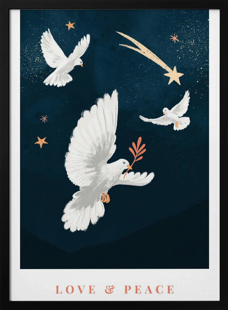 Wall art Love & Peace Canvas Print