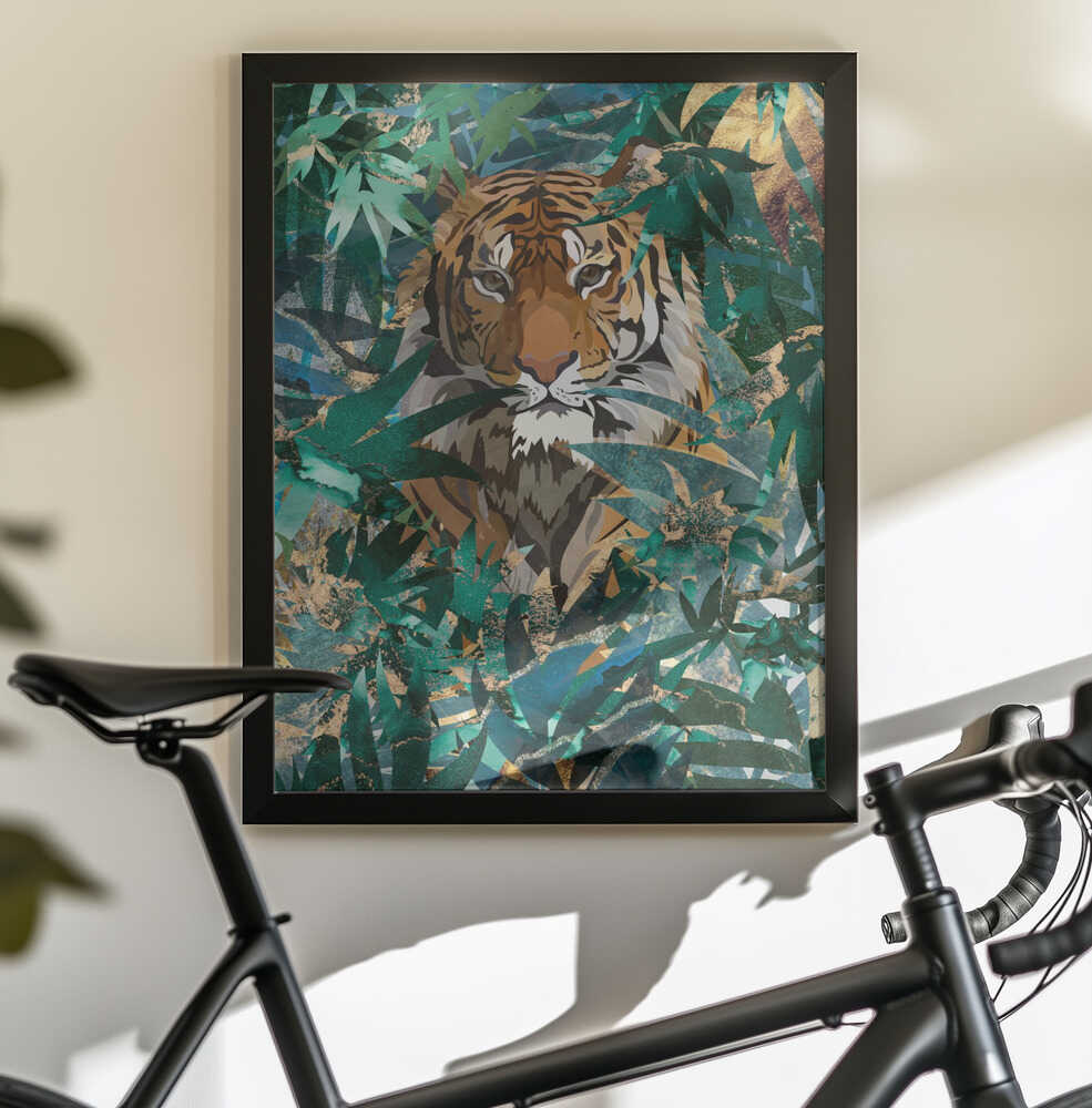 Wall art Tiger in the jungle 2