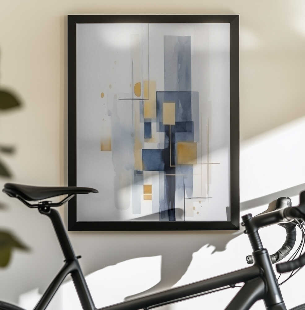 Wall art Blue Geometric 1