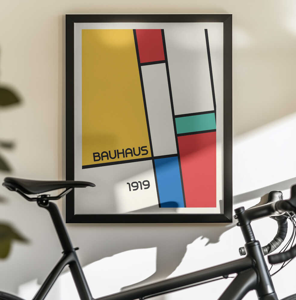 Wall art Bauhaus Geometric Design Retro