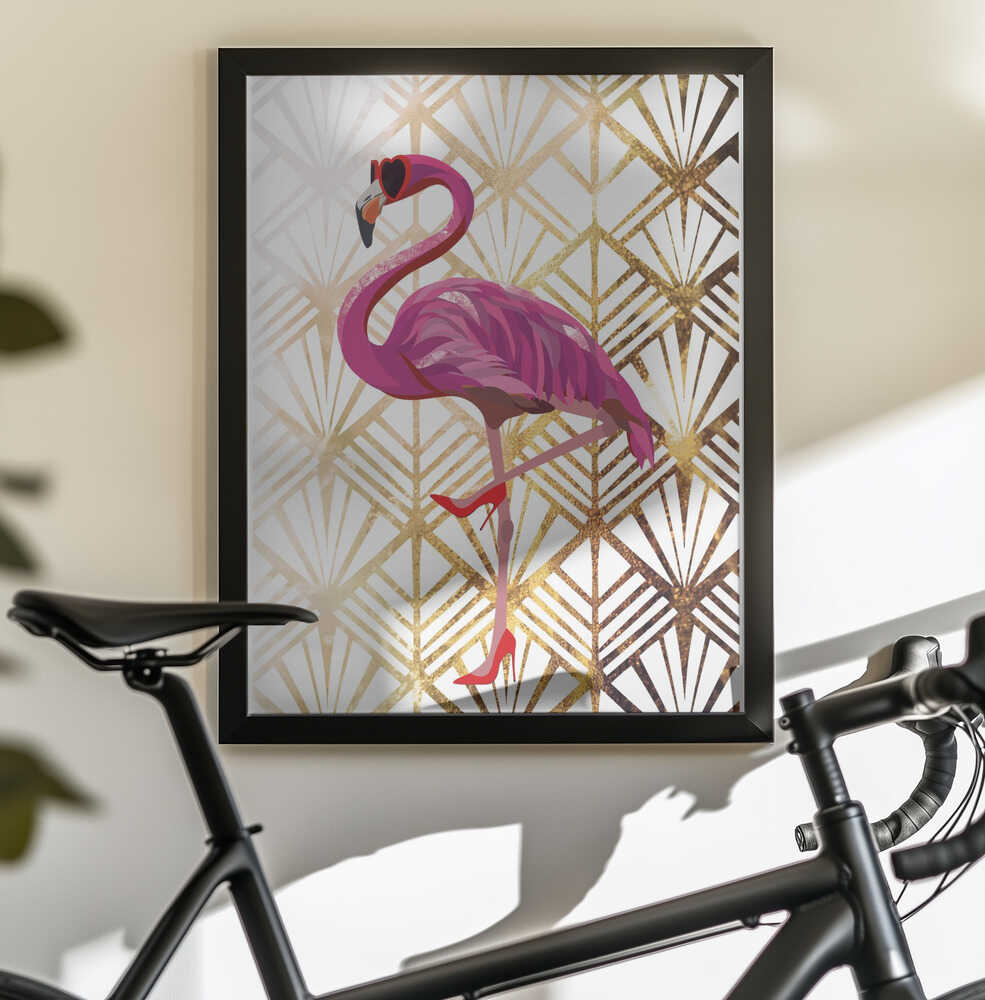 Wall art Flamingo Art Deco