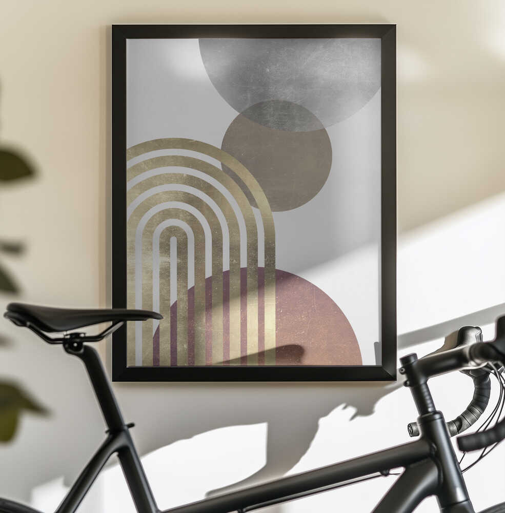 Wall art Composition lines and circles 2