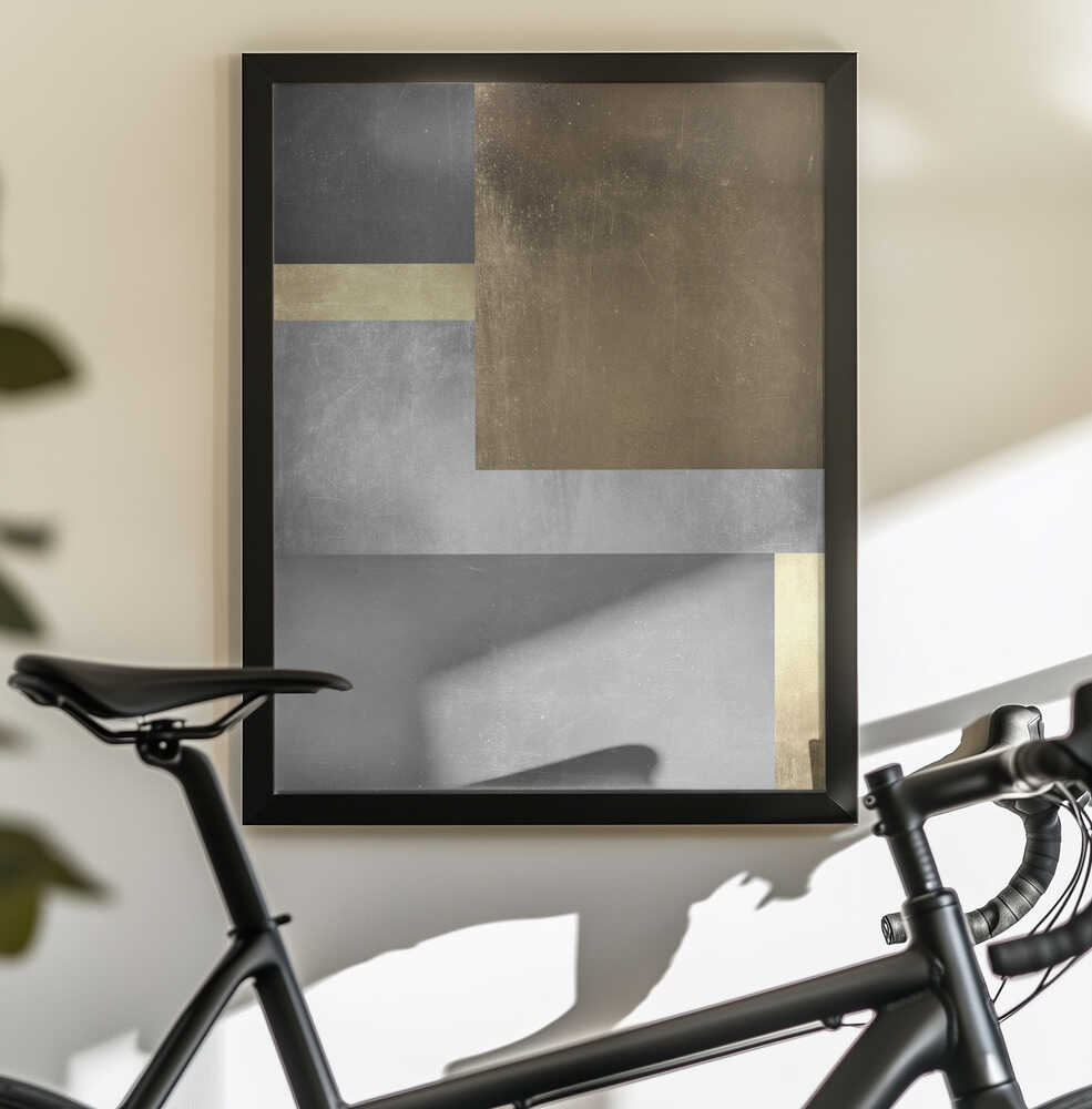 Wall art Gold and silver textures 3