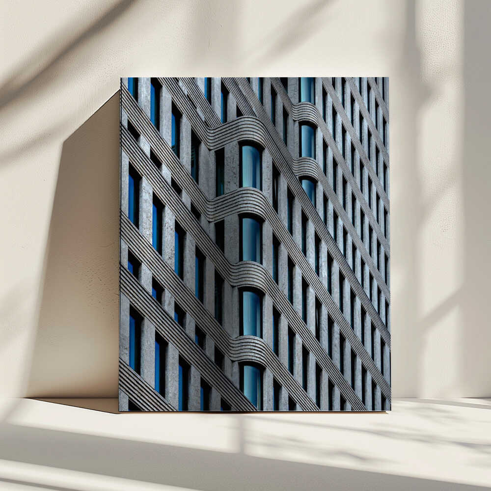 curvaceous facade – cityscape wall art, additional artwork view 4