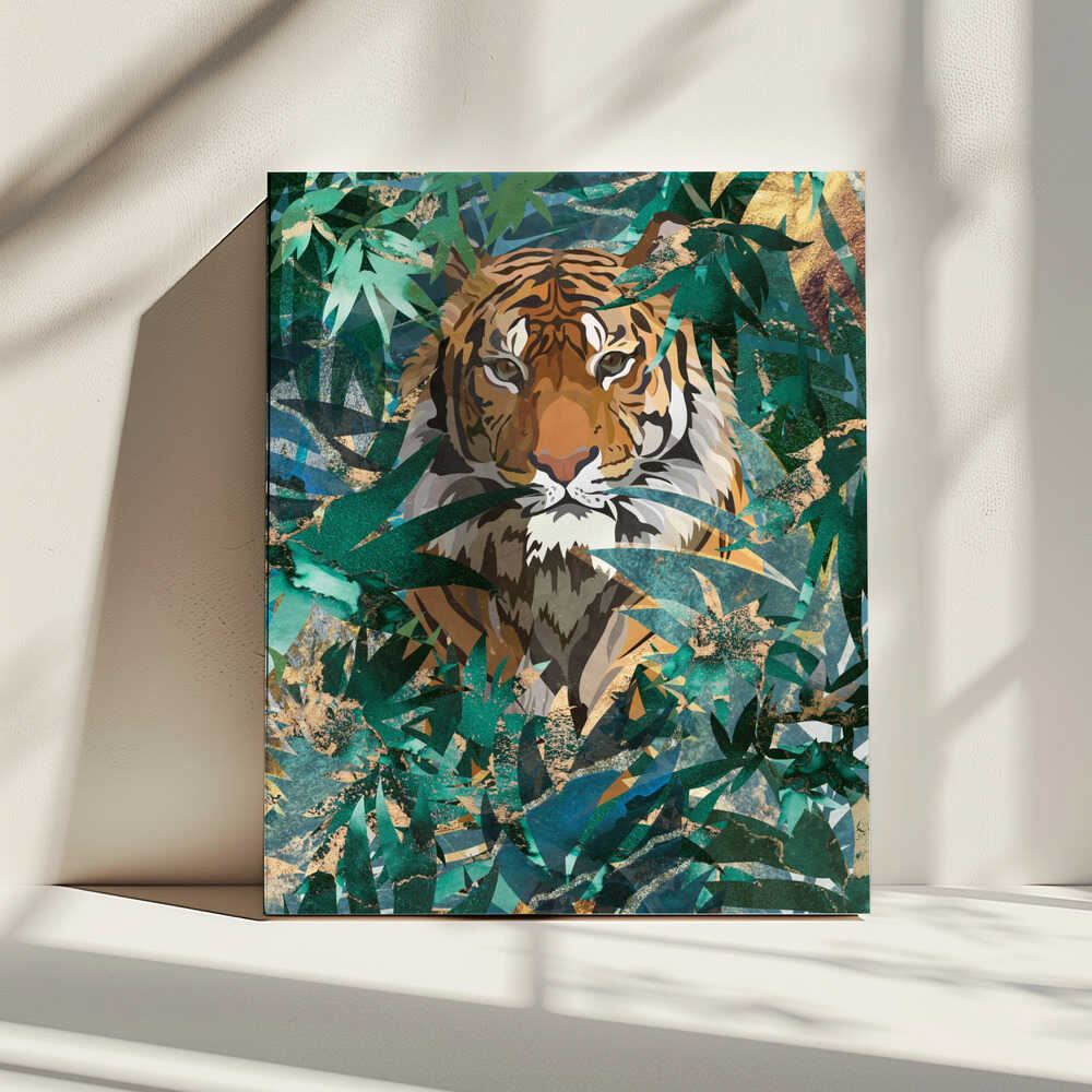 Wall art Tiger in the jungle 2