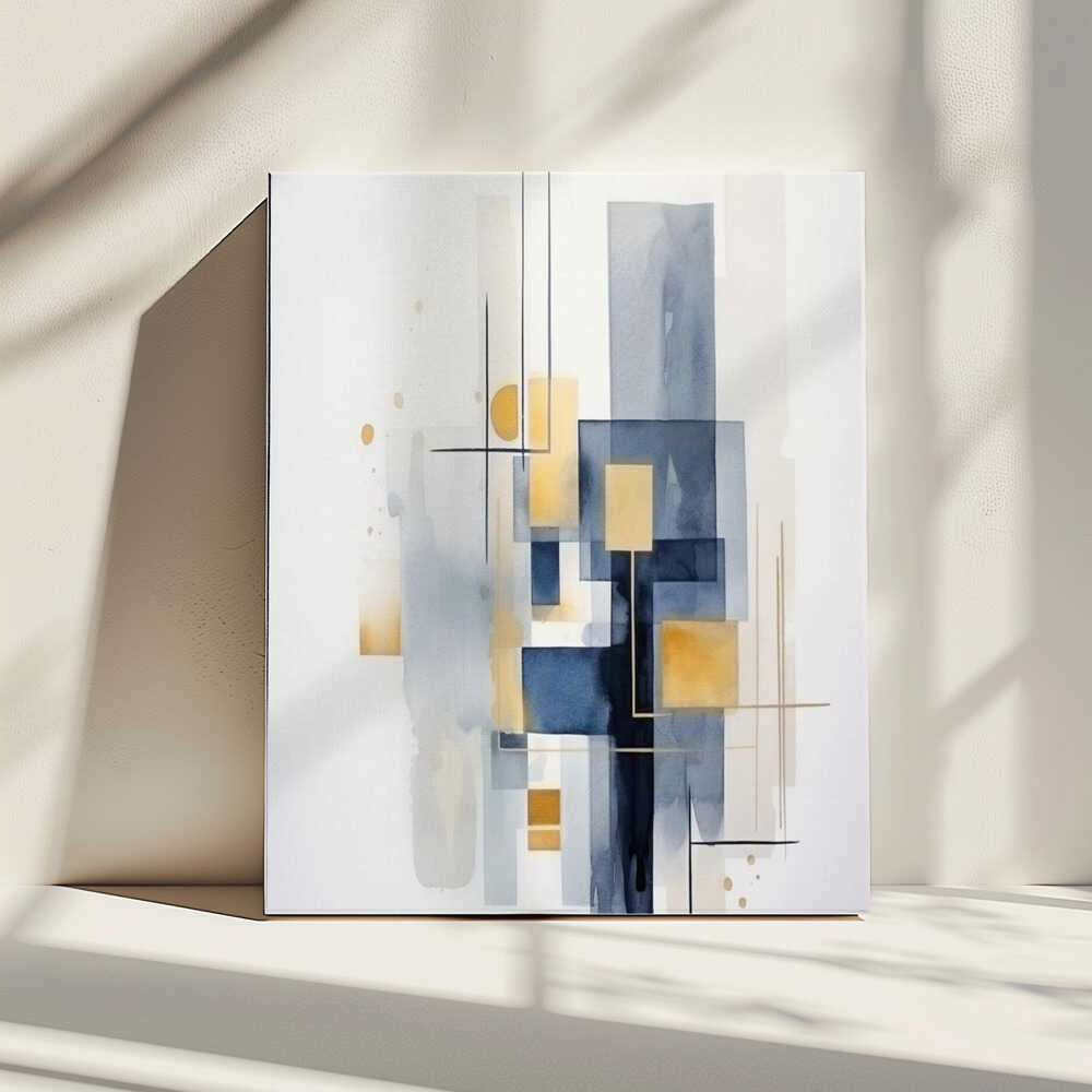 Wall art Blue Geometric 1