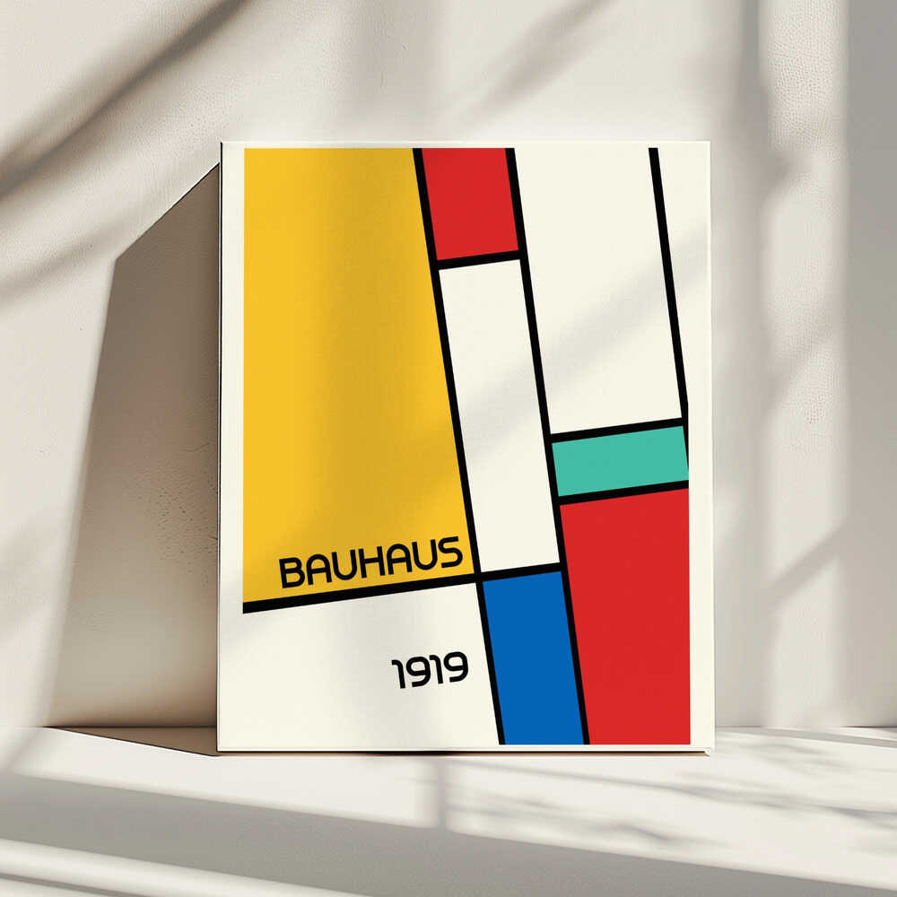 Wall art Bauhaus Geometric Design Retro