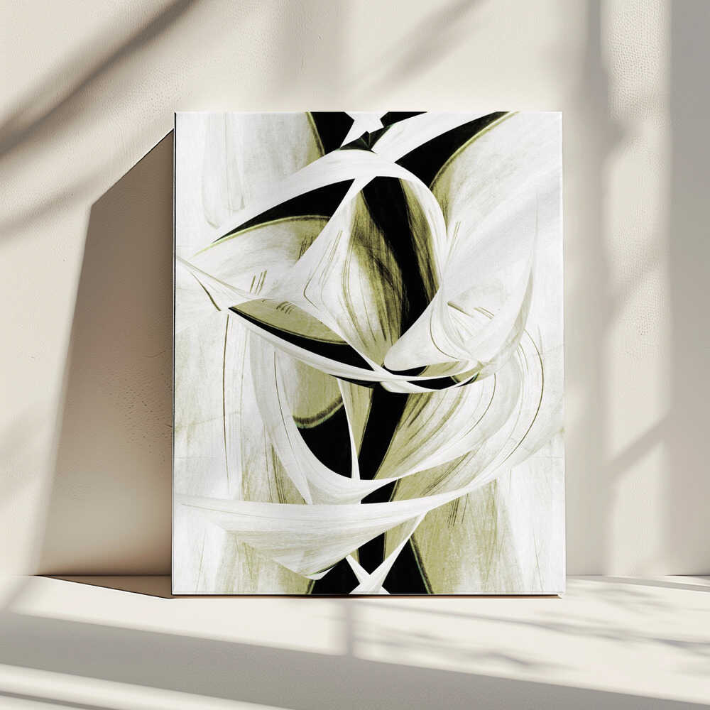 Wall art Intertwined Shapes And Monochromatic Tones