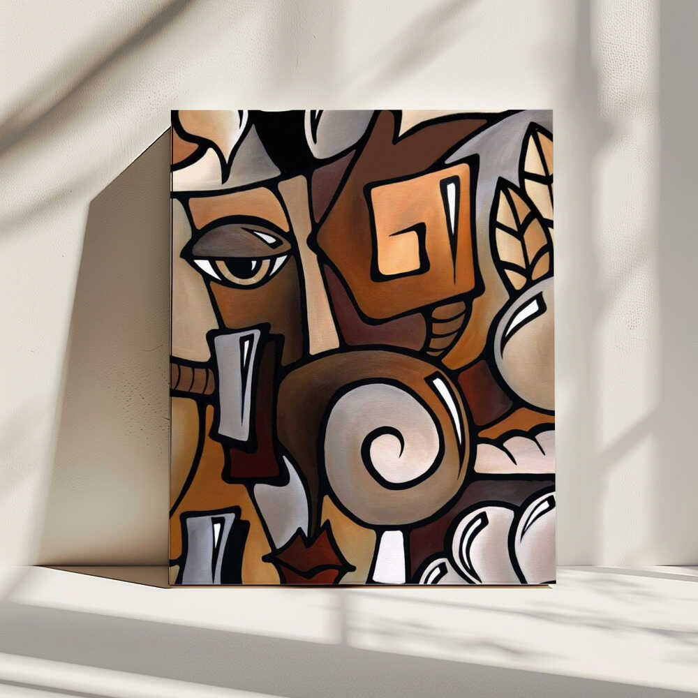 Wall art Dynamic Cubist Harmony