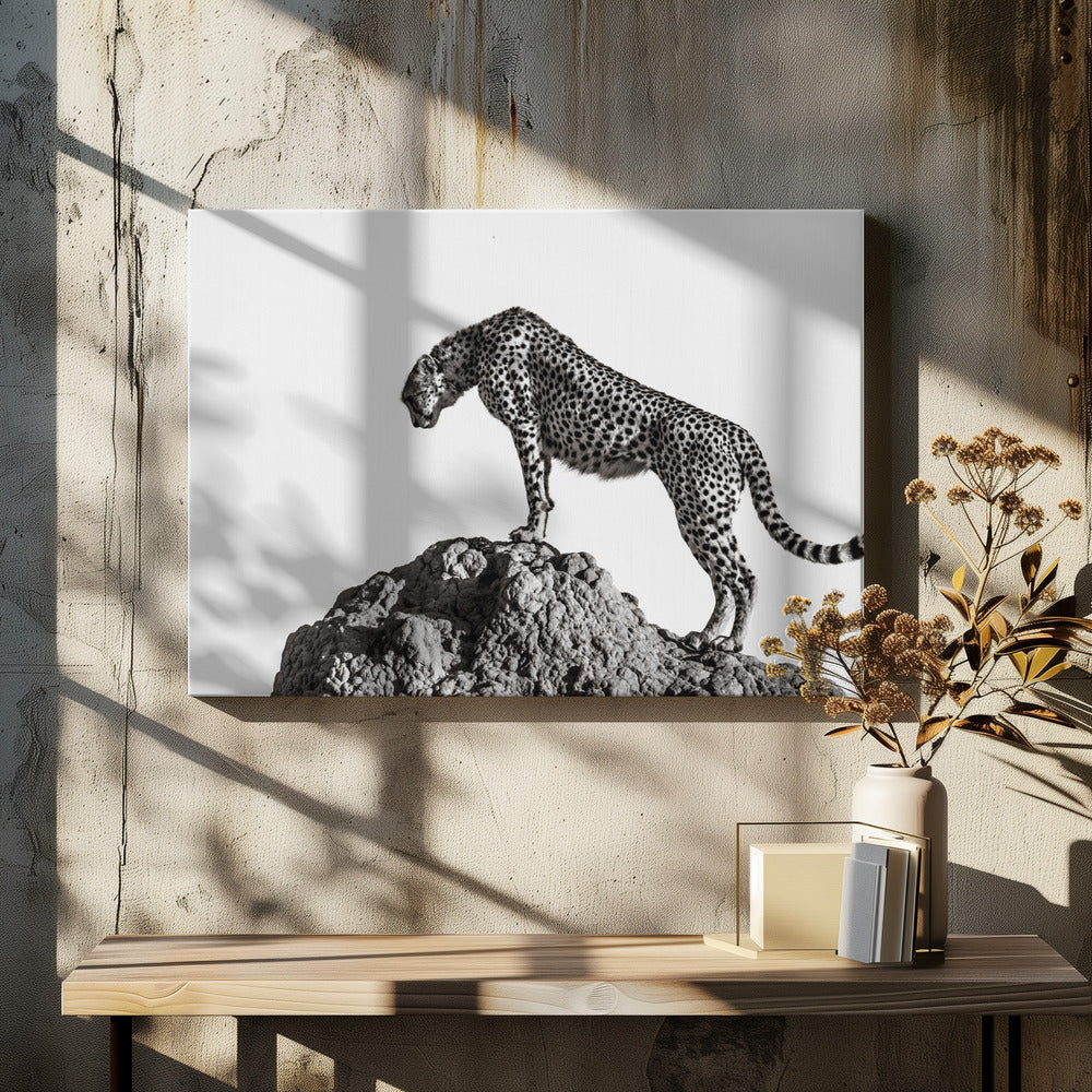the hunter Wall Artwork In White Floating Frame