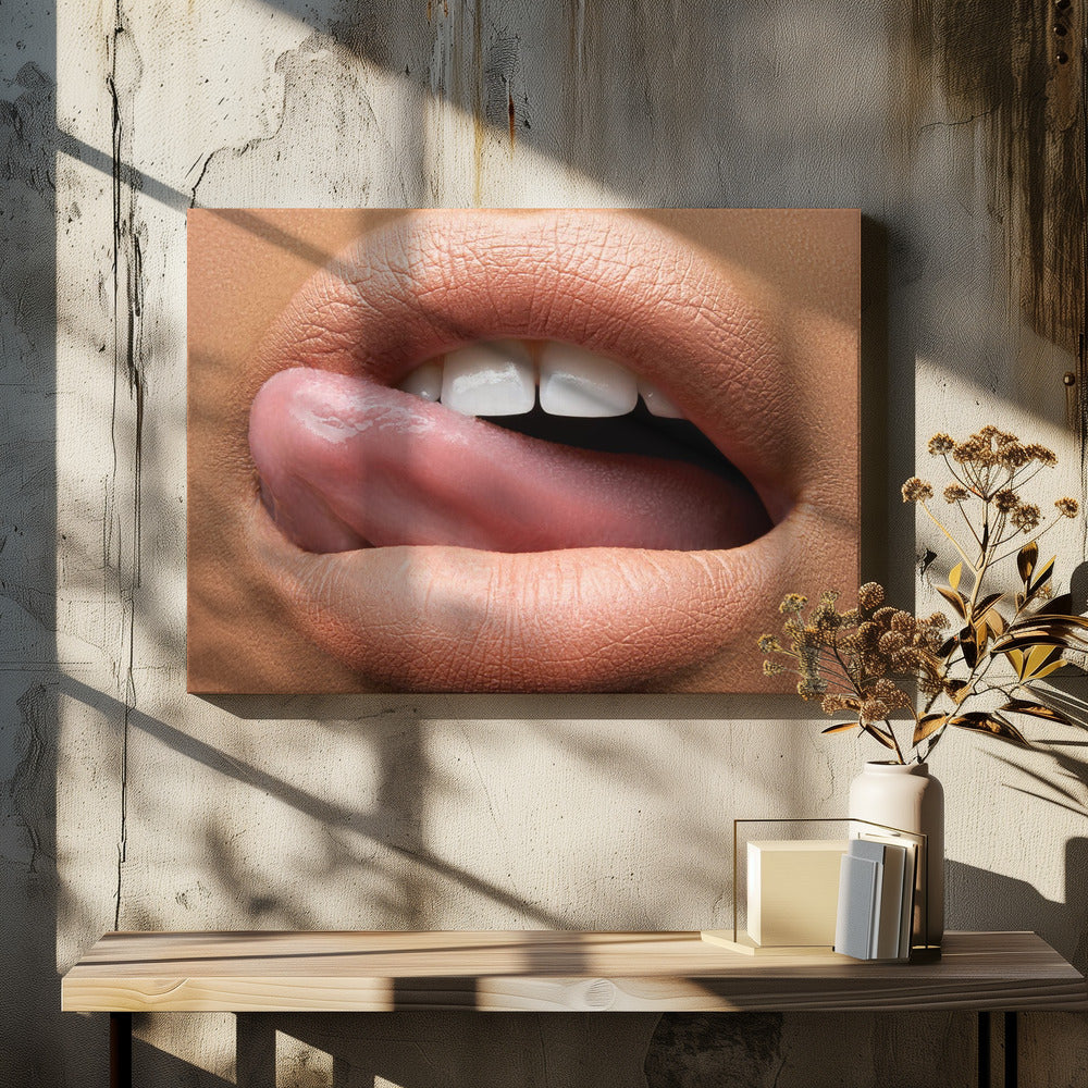 Macro beauty Wall Artwork In White Floating Frame