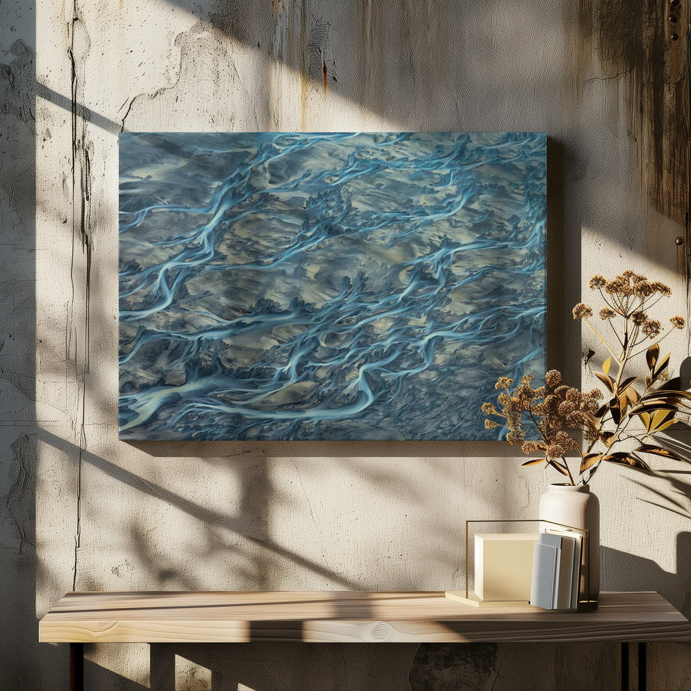 #3 Veins of the Earth Wall Artwork In White Floating Frame