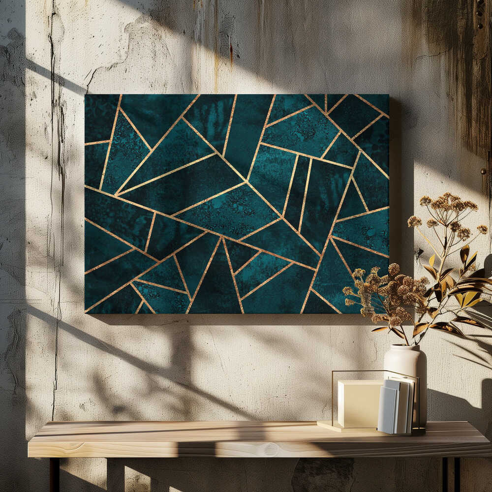 Wall art Deep Teal Stone