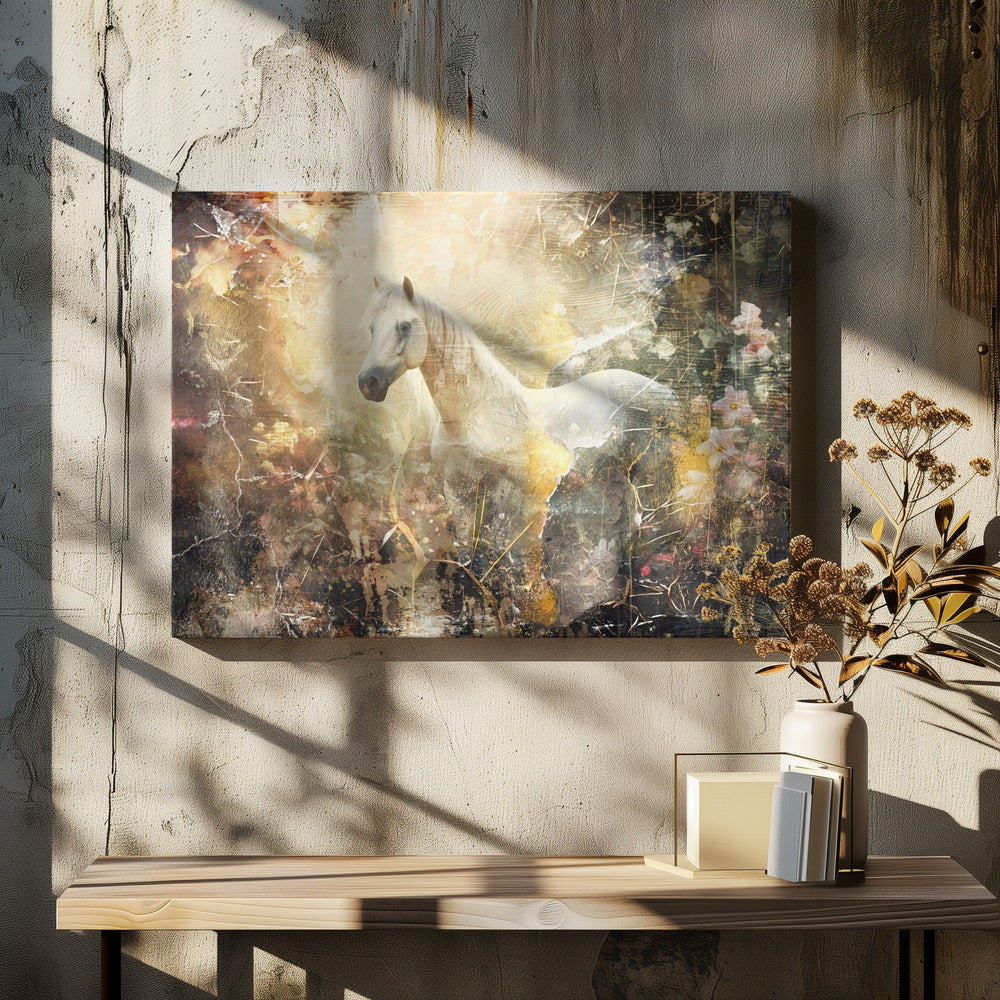 Abstract Art Canvas Print-wall-art-horse-art-wallart-48X36inches