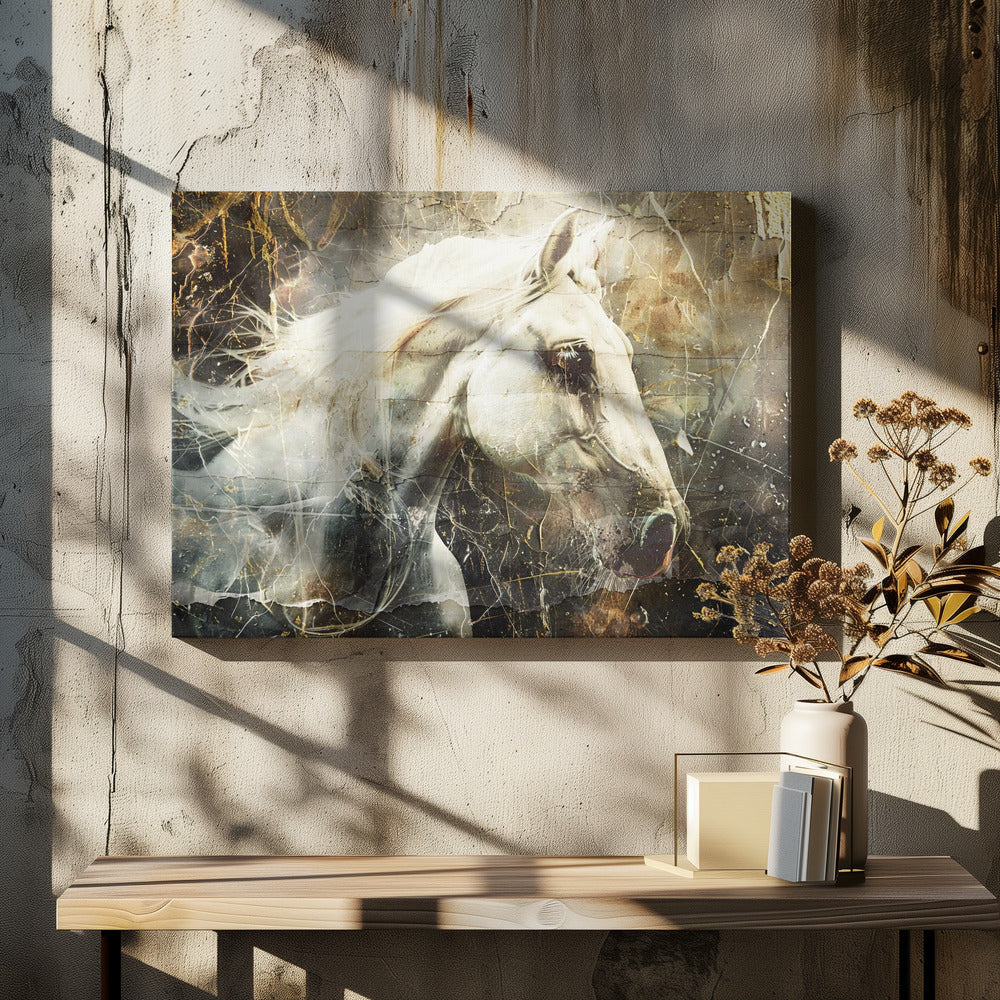 Abstract Art Canvas Print-wall-art-horse-animal-vintage-art-illustration-wallart-08-36X24