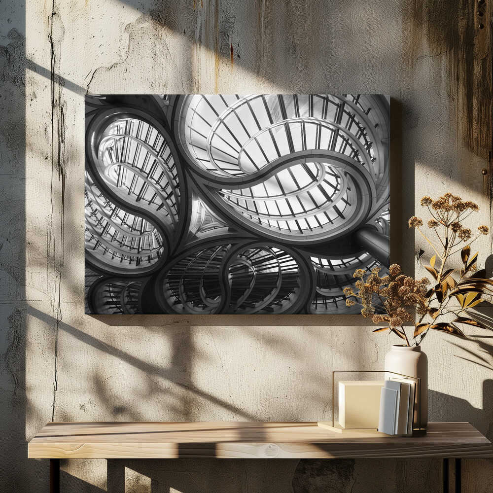 Wall art geometric entrance