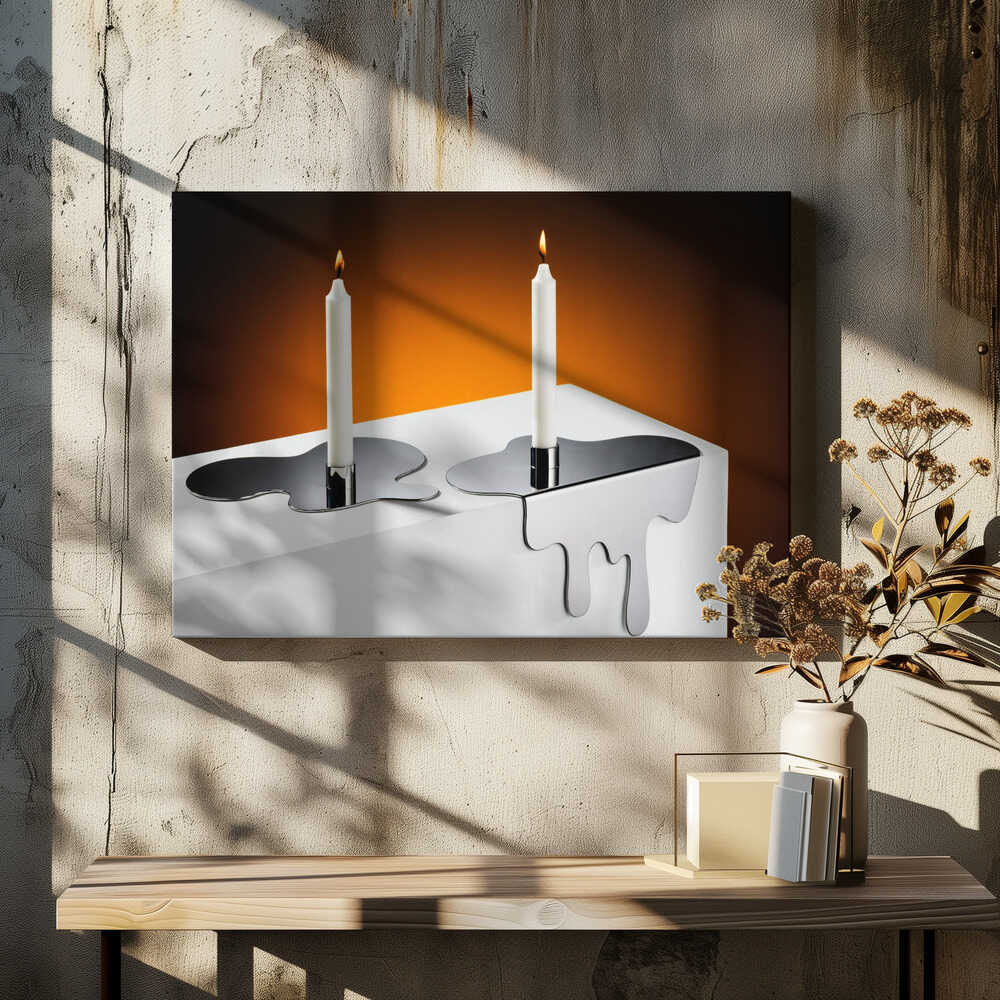 Wall art candles