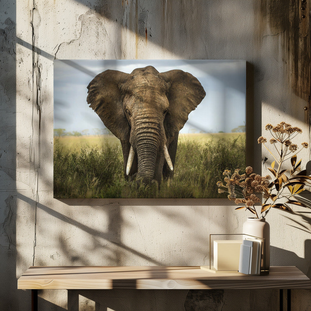 Wall art Encounters in Serengeti. Elephant