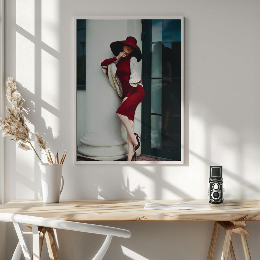 Elegance is the only beauty that never fades Wall Artwork In White Floating Frame