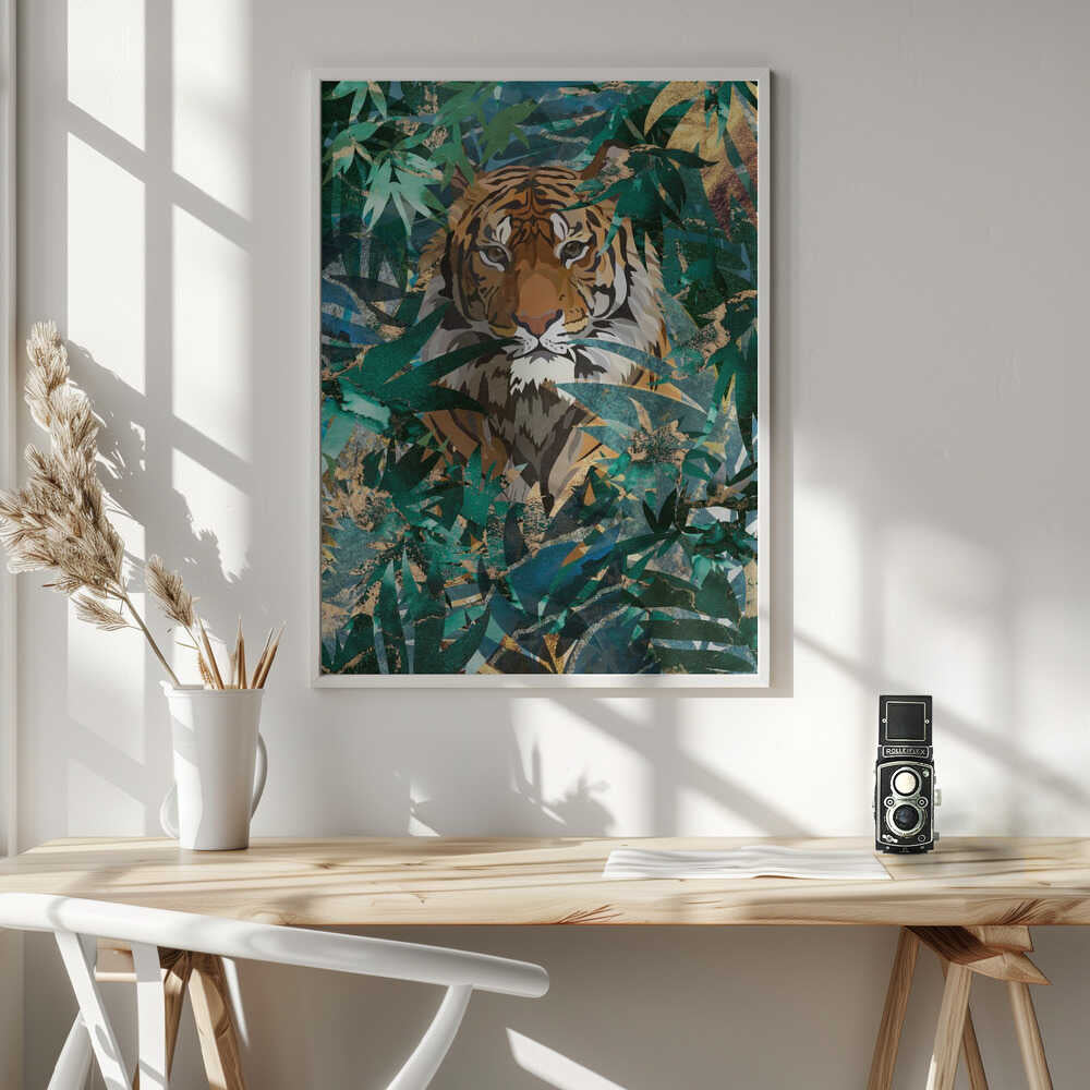 Wall art Tiger in the jungle 2