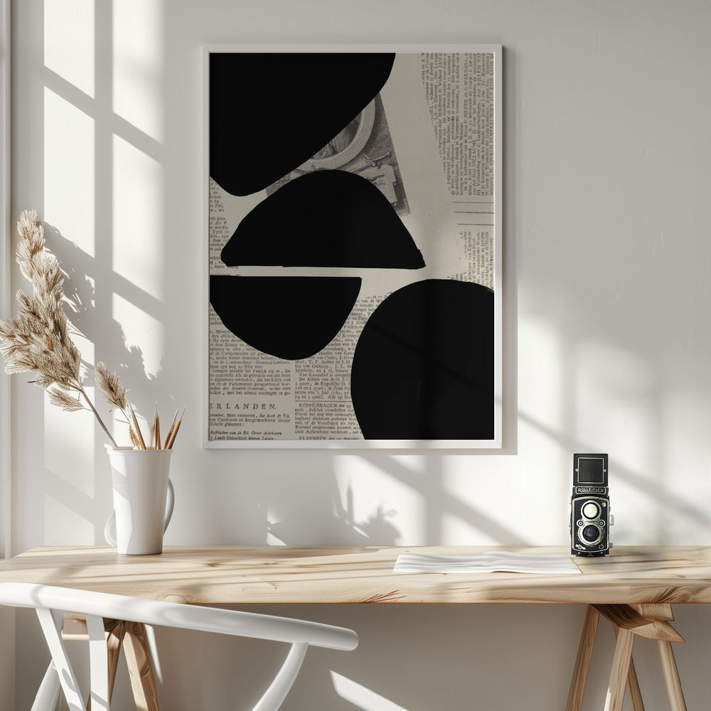 Abstract Paper VIII Wall Artwork In White Floating Frame