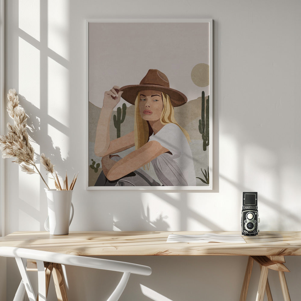 Print By Bohonewart Wall Artwork In White Floating Frame