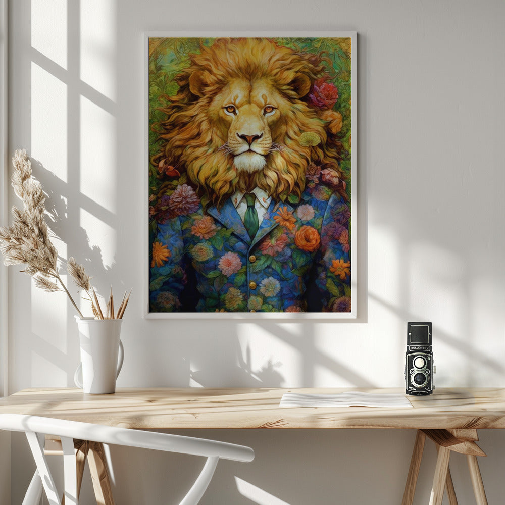 Wall art Lion animal art #lion 36X48inch Gallery Wrapped (Ready to Hang)