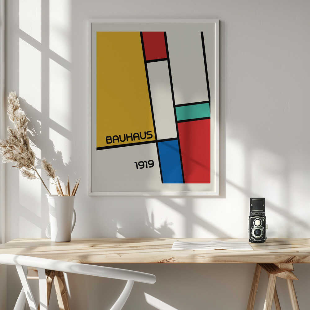 Wall art Bauhaus Geometric Design Retro