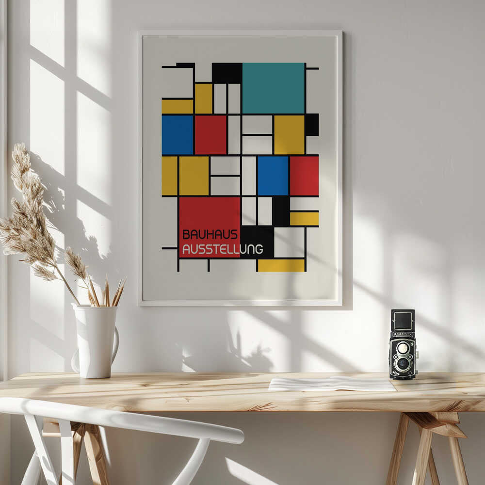 Wall art Bauhaus Geometric Design Retro