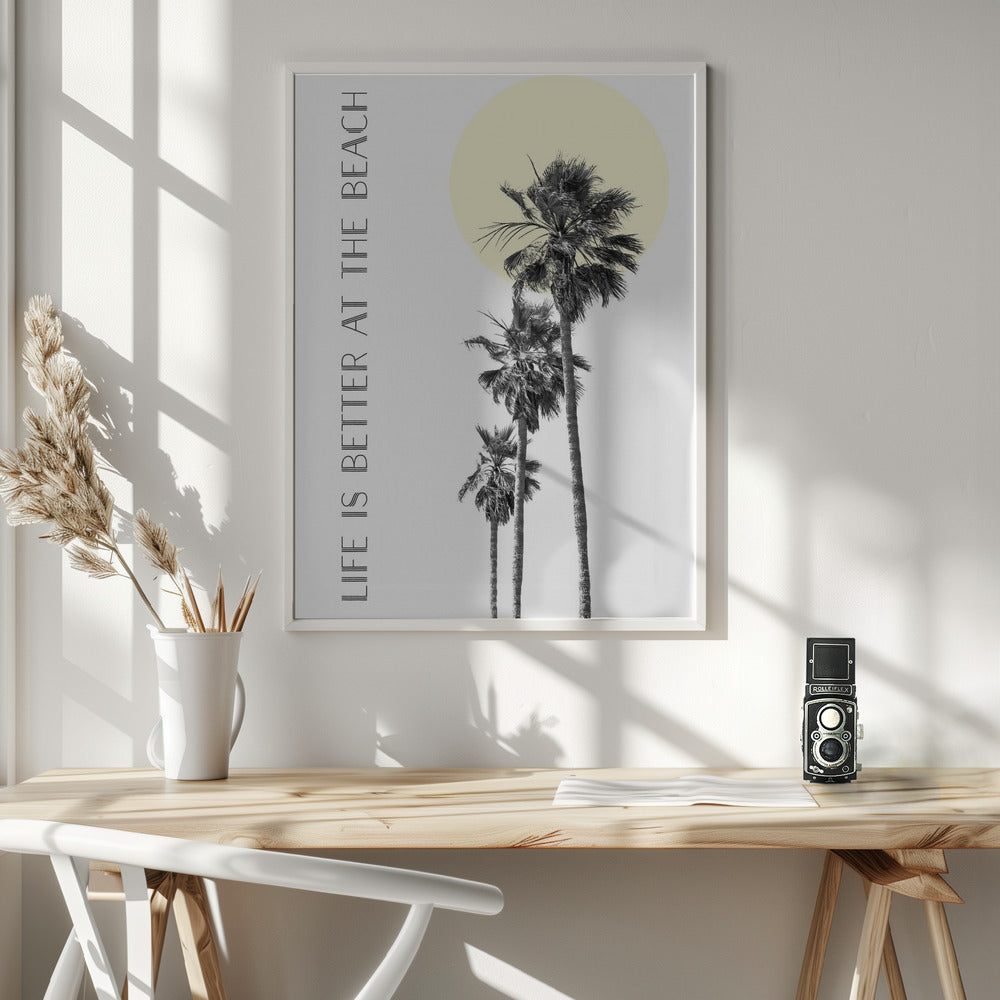 Landscape Photography Canvas Print-wall-art-life-is-better-at-the-beach-palm-trees-36X48