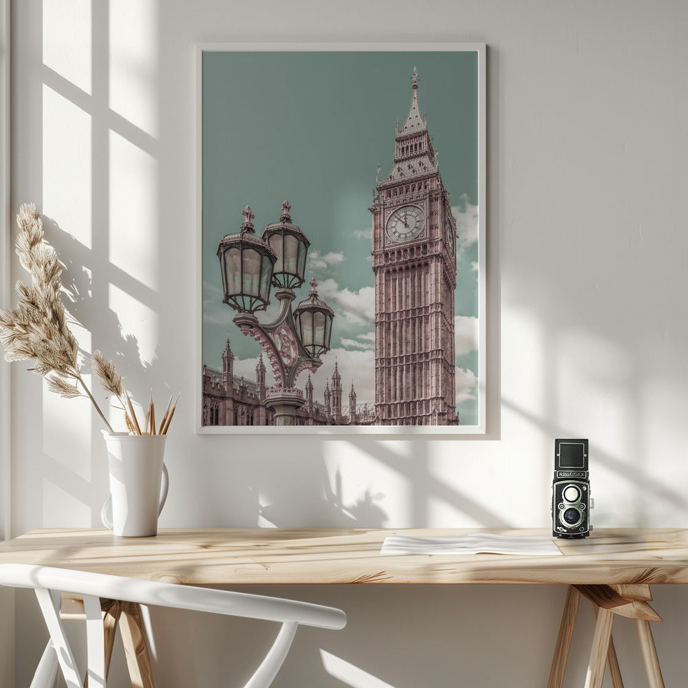 Landscape Photography Canvas Print-wall-art-london-elizabeth-tower-urban-vintage-style-36X48