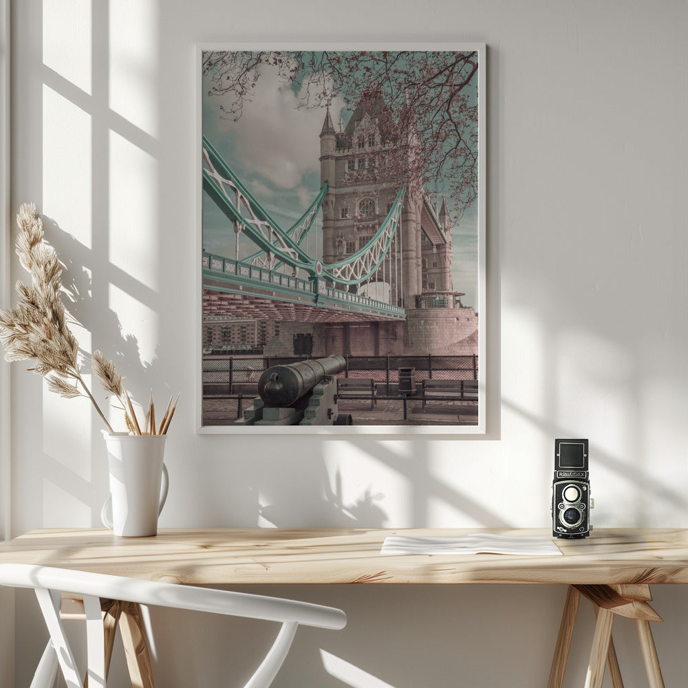Wall art LONDON Tower Bridge in Detail | urban vintage style