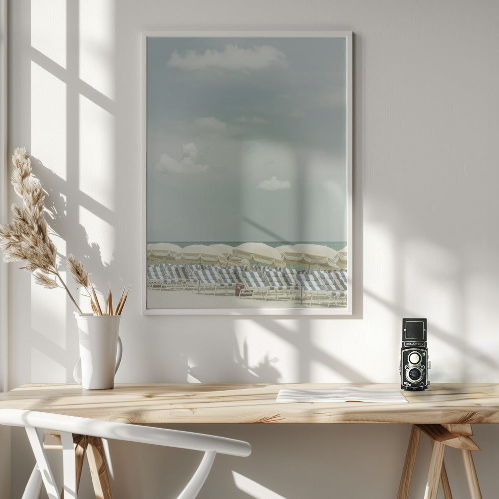 Wall art Vintage beach scene