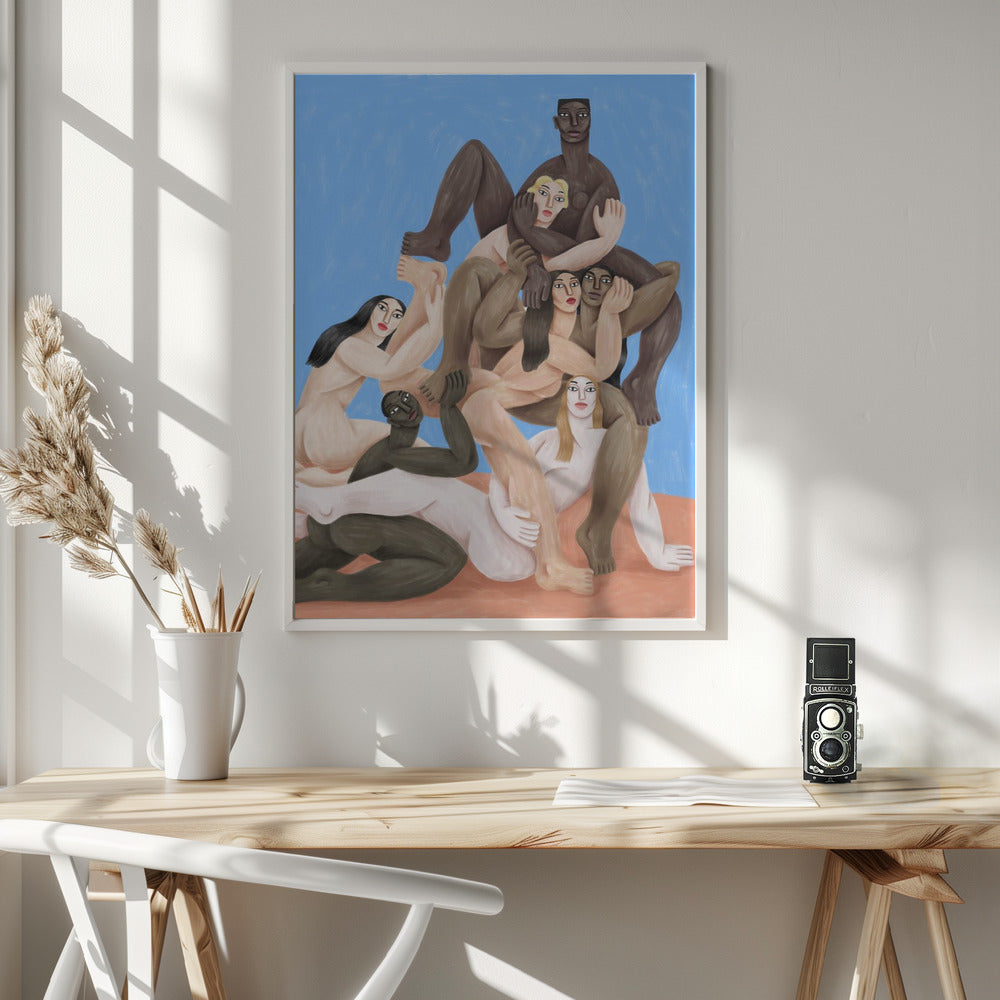 Pagan Heaven Wall Artwork In White Floating Frame