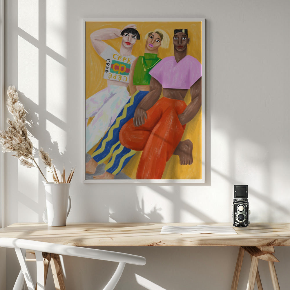 Faites Le Mur Wall Artwork In White Floating Frame