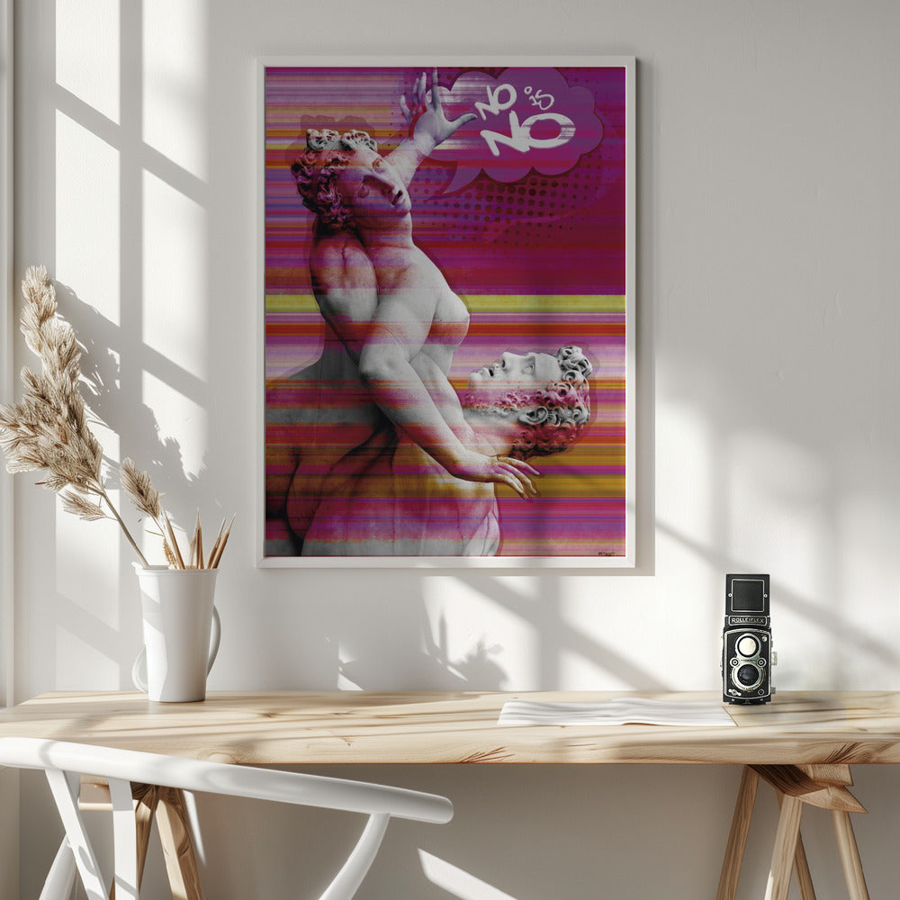 Wall art No Is No 24X36inch Gallery Wrapped (Ready to Hang)