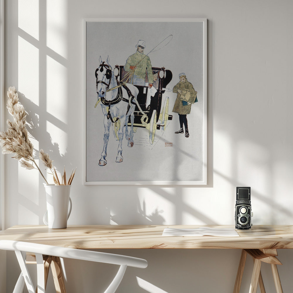 Abstract Art Canvas Print-wall-art-vintage-carriage-1893-36X48