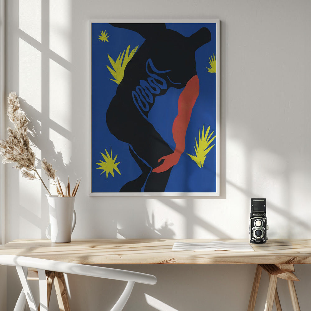 Abstract Art Canvas Print-wall-art-cut-out-paper-sport-figurine-36X48inches