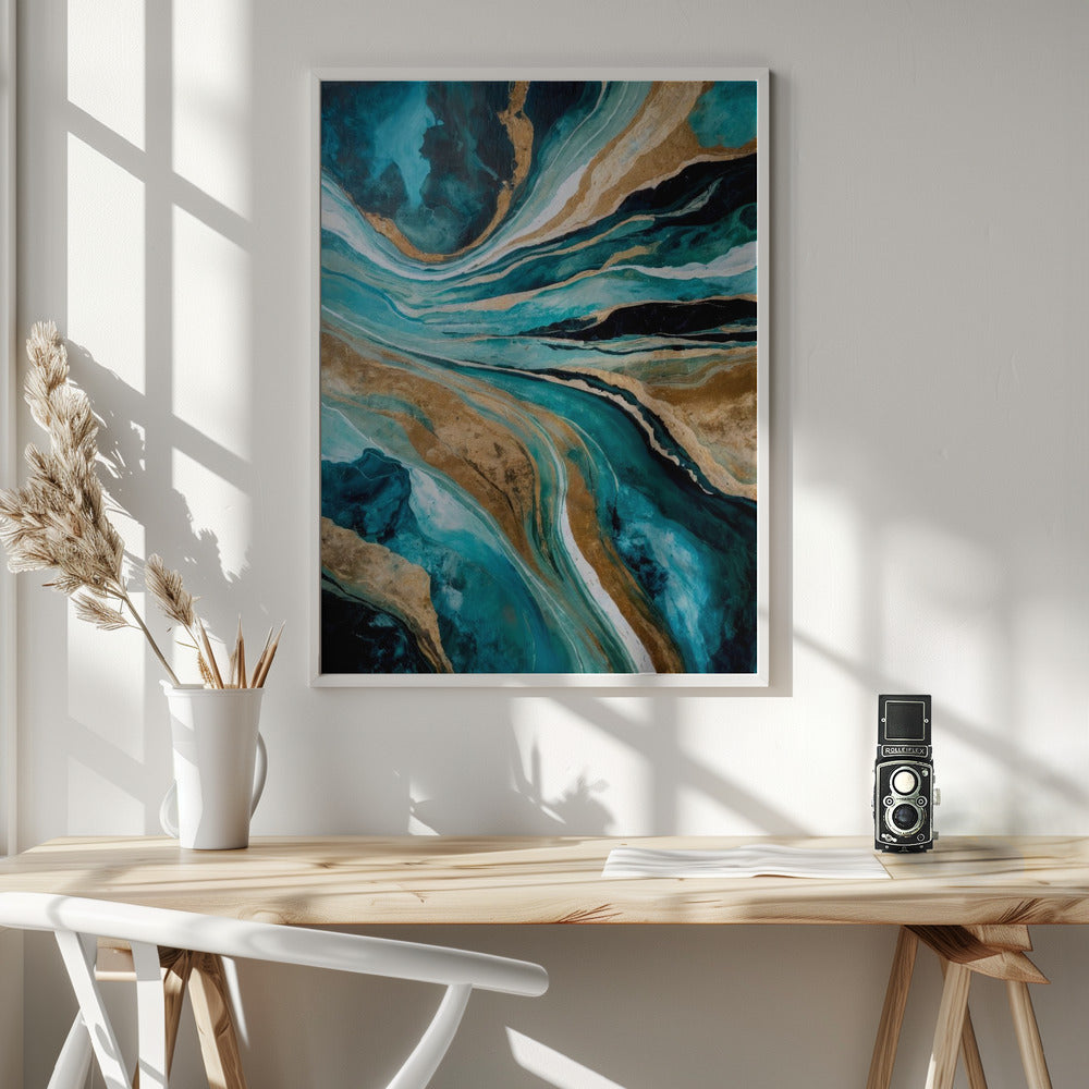 Abstract Art Canvas Print-wall-art-flowing-through-time-36X48