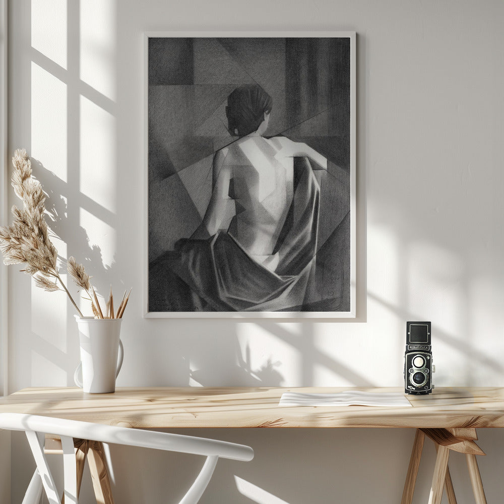 Abstract Art Canvas Print-wall-art-study-after-eugene-durieu-039-s-seated-female-nude-20-08-21-36X48
